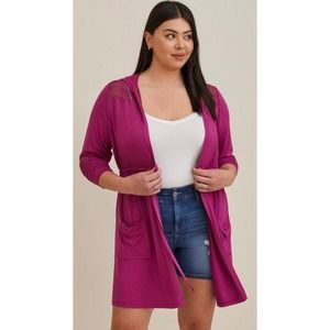 Torrid Plus Sized Super Soft Duster Jacket